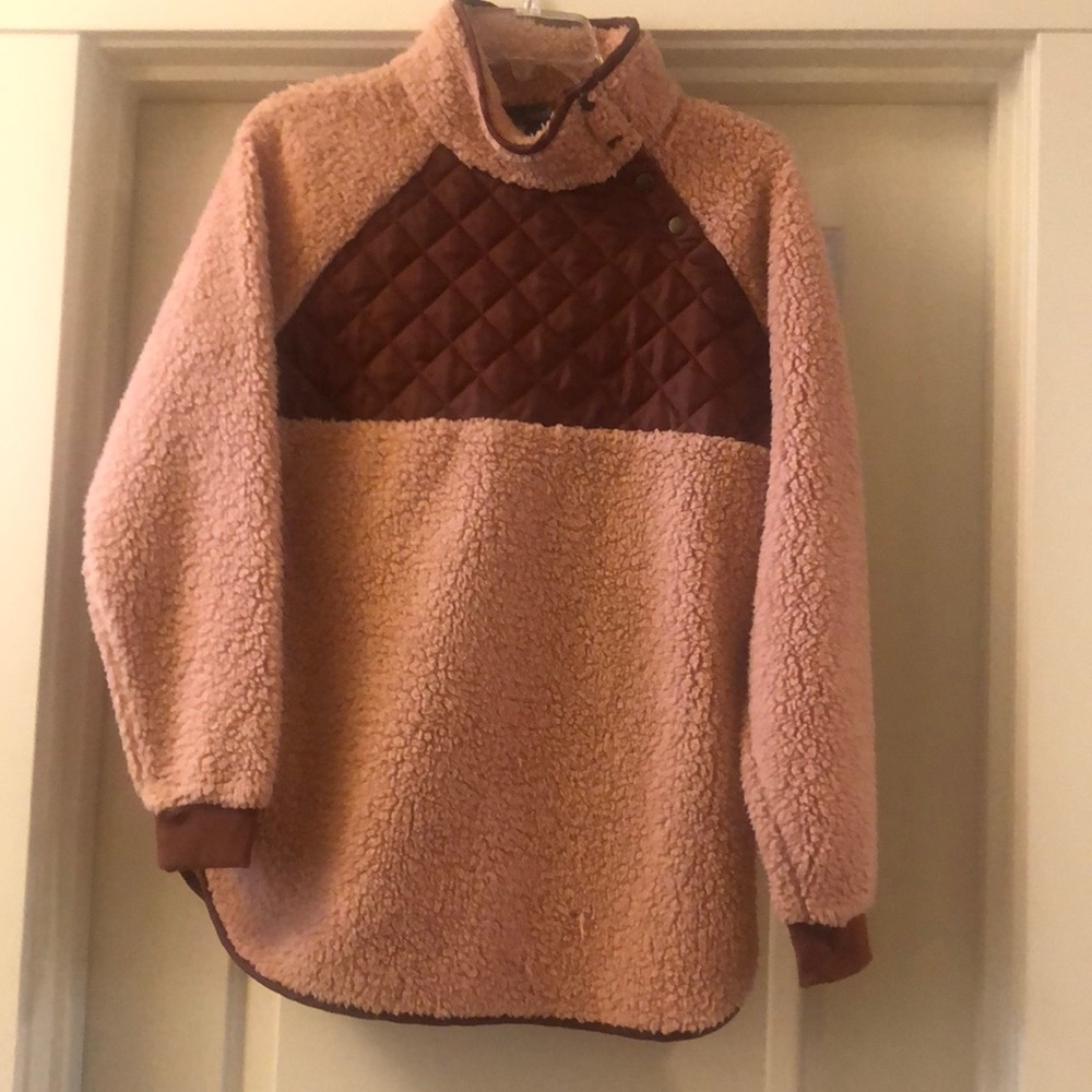 Fleece pullover jacket